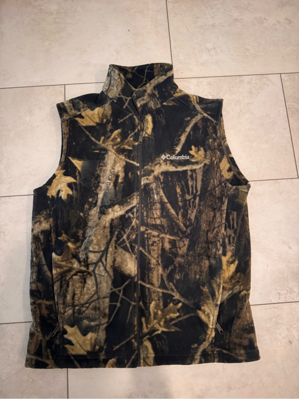 Columbia Camo Fleece Vest Men M
